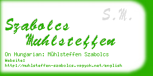 szabolcs muhlsteffen business card