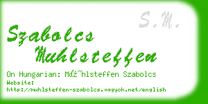 szabolcs muhlsteffen business card